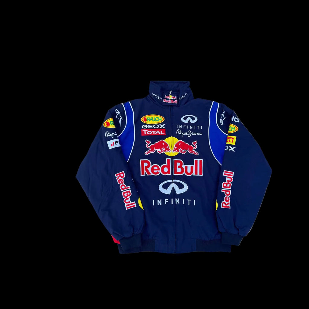 Red Bull Racing F1 Jacket Embroidered Zip-Up Street Wear Coat