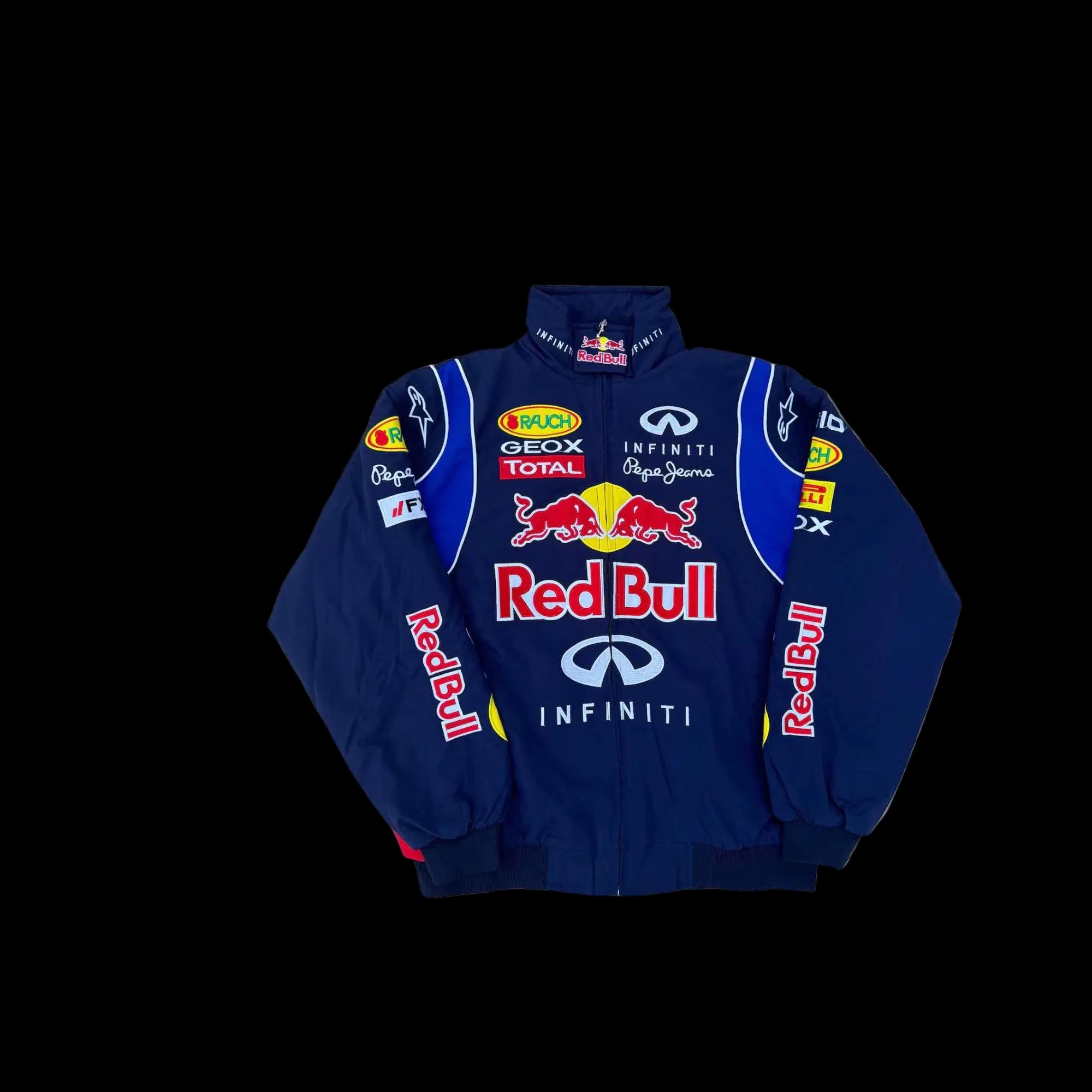 Red Bull Racing F1 Jacket Embroidered Zip-Up Street Wear Coat