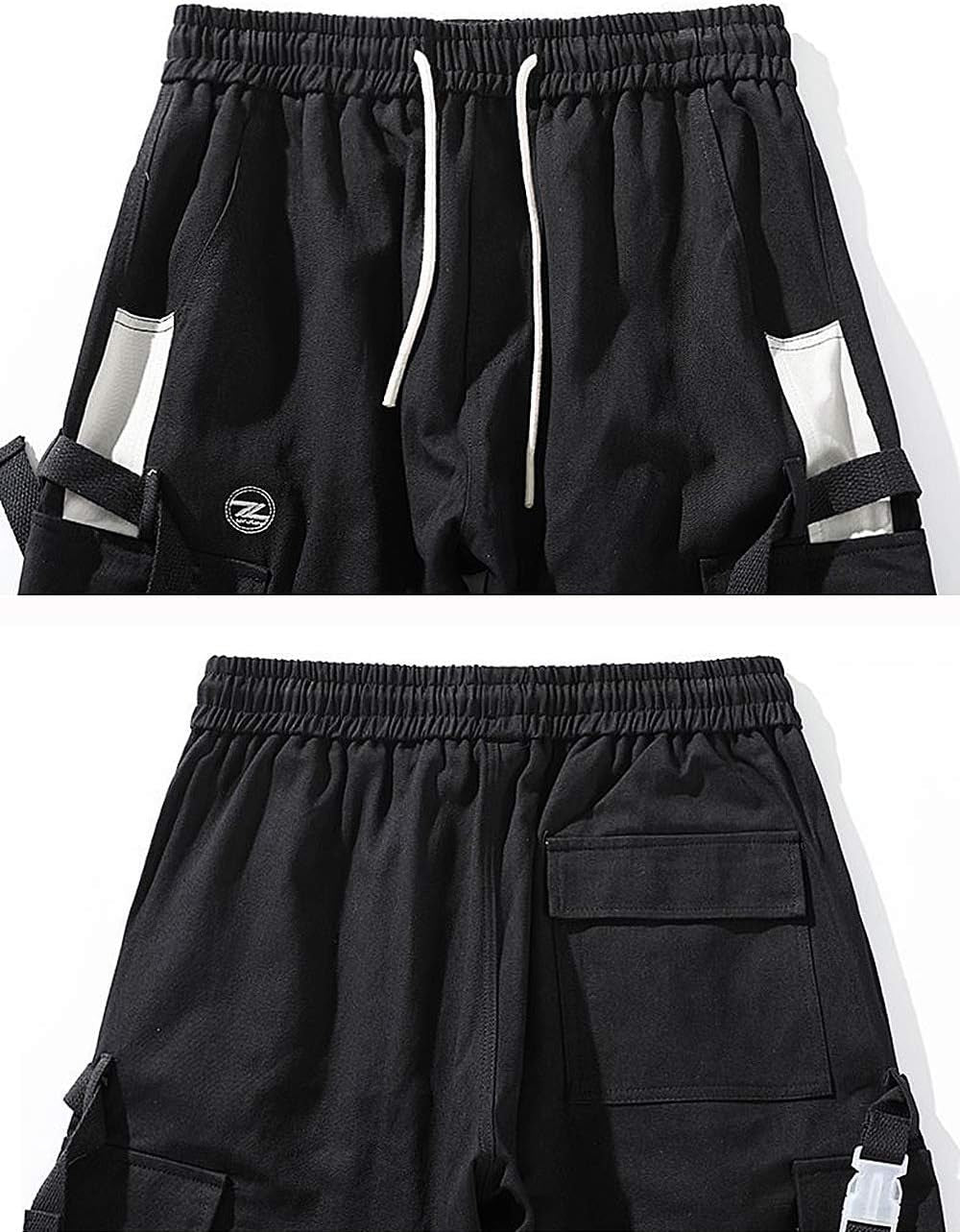 Men'S Punk Rock Street Harem Pants, Hip Hop Techwear Jogger Sport Pants