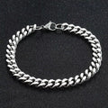 Mens Bracelet Stainless Steel Curb Cuban Chain for Fashion Steel Color Bracelet Women Jewelry Gift