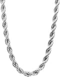 Gold Rope Chain for Men 2.5Mm 3Mm 4Mm 18K Gold Plated Stainless Steel Rope Chain Necklace for Mens Women