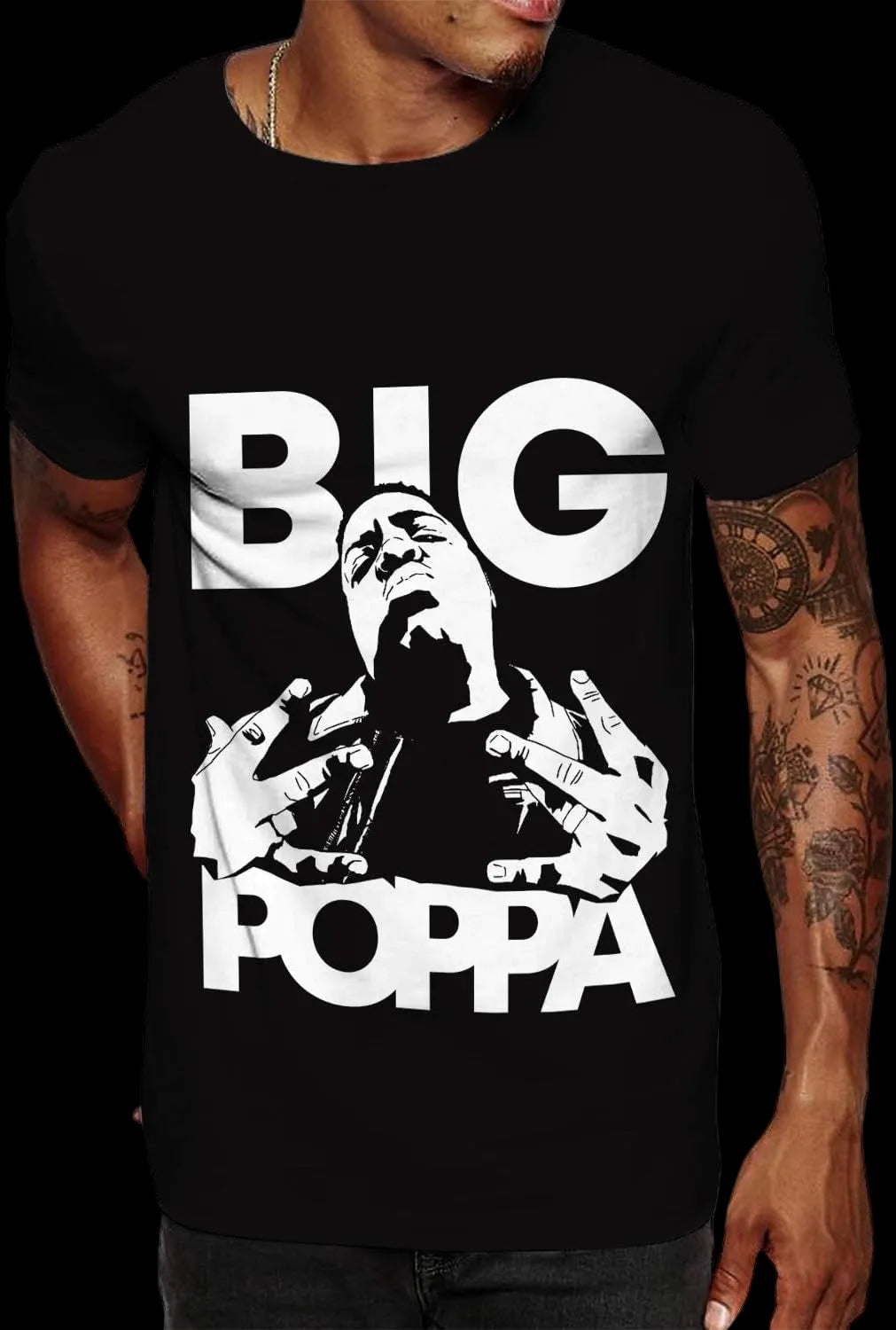 Urban Streewear Graphic 100% Cotton T Shirts (L, Big Poppa)