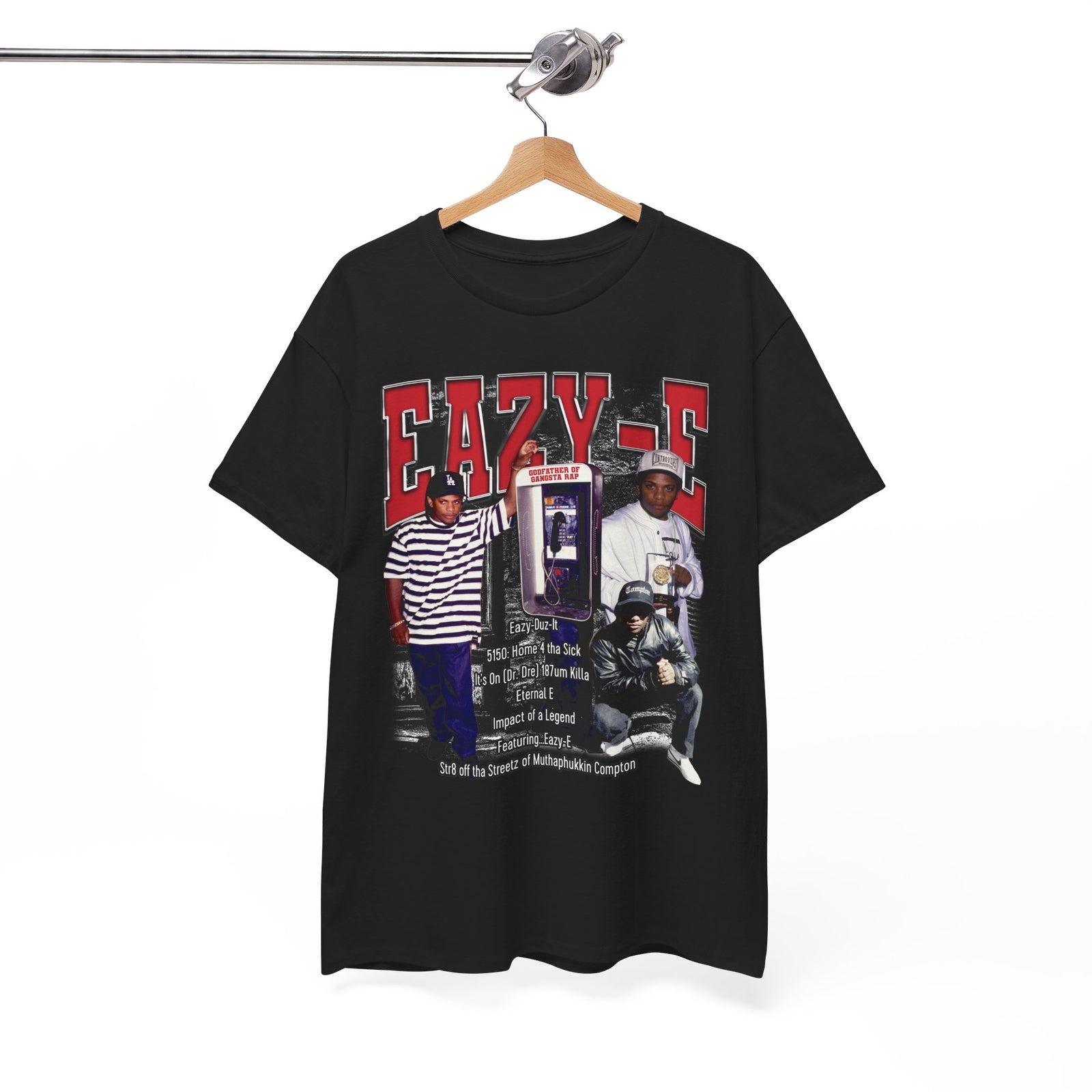 Eazy E V1 NWA Raiders Los Angeles T Shirt Oversize 90S Graphic Bootleg Hip Hop