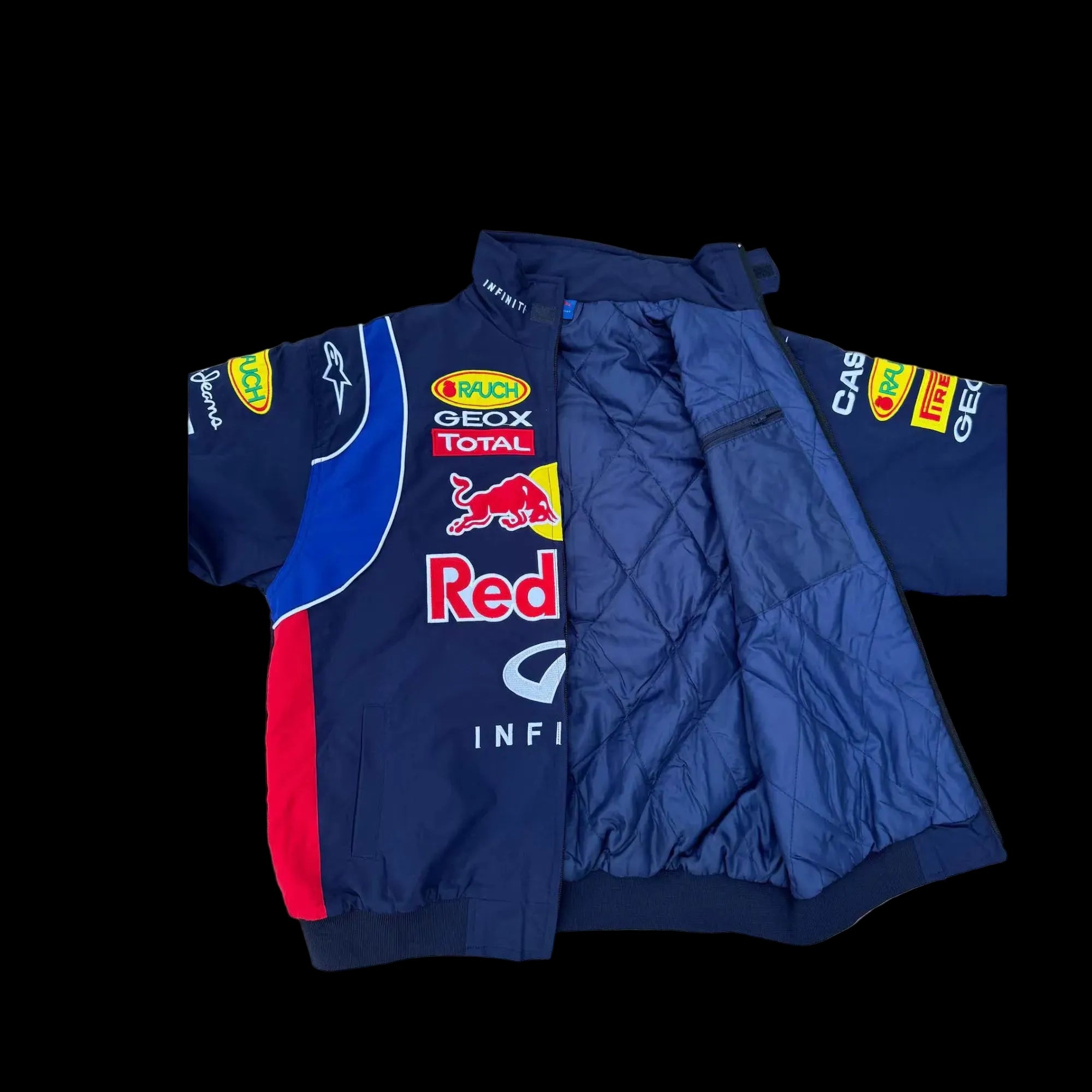 Red Bull Racing F1 Jacket Embroidered Zip-Up Street Wear Coat